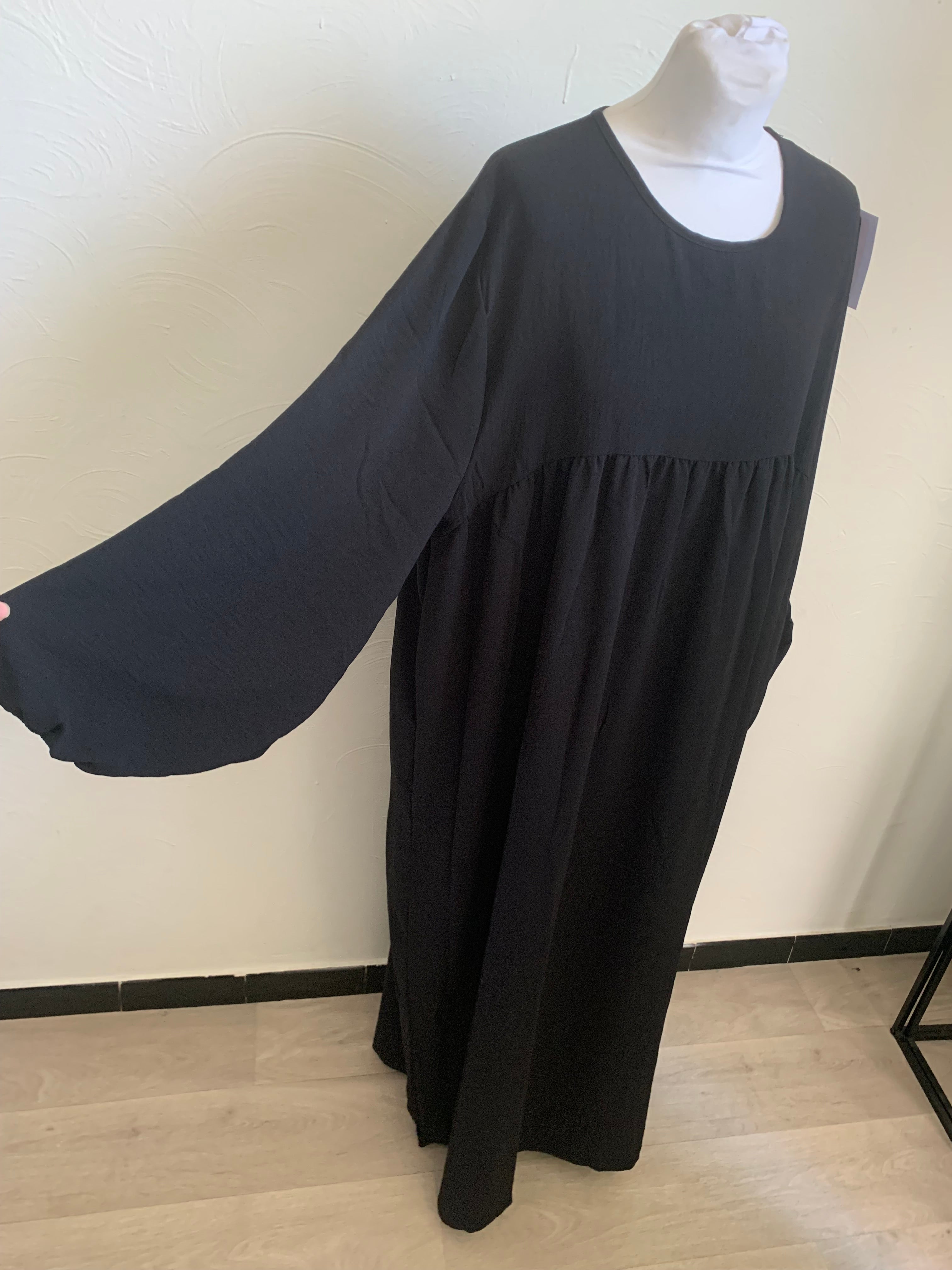Abaya Manche Bouffante Noir