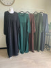 Abaya Jazz Manche Bouffante Marron