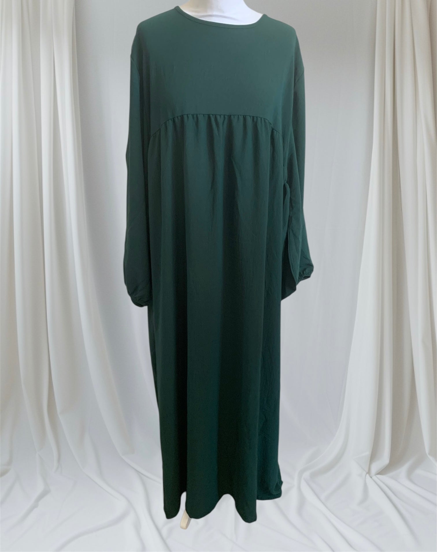 Abaya Manche Bouffante Verte