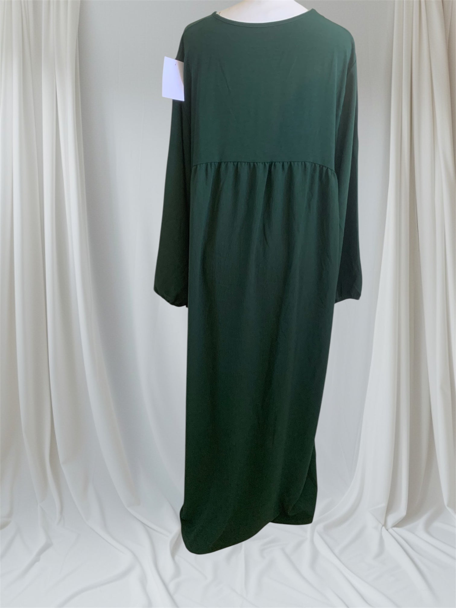 Abaya Manche Bouffante Verte