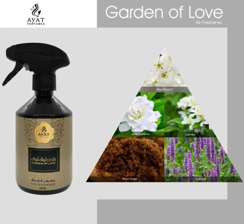 AYAT PERFUMES – Vaporisateur de Parfum d’Intérieur – Garden of Love – 500ml